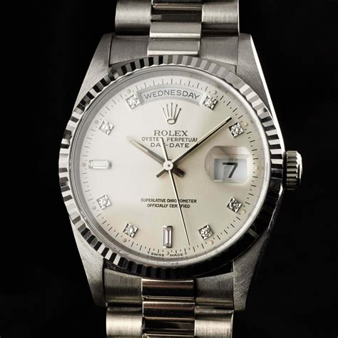 rolex day date white gold vintage|rolex 18k white gold vintage.